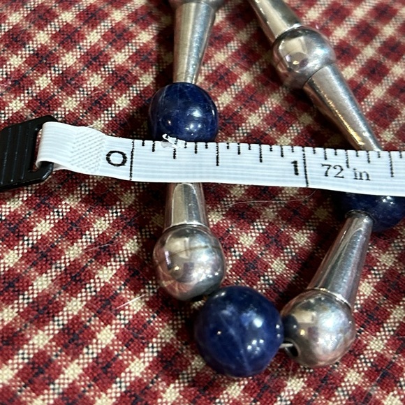 Sterling & Lapis Native American Necklace - Picture 8 of 14